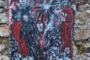 Original Acrylic Painting  Black Star  Handmade original artwork on canvas.