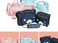 main image for ad Baby Diaper Changing Bag 4Pcs Maternity Wipe Clean Mat Shoulder Messenger Pad