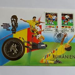 USA WORLD CUP 1994 Coin Cover Romania Vintage