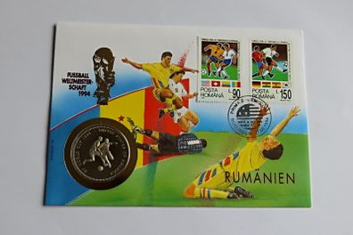 USA WORLD CUP 1994 Romania Coin Cover Vintage