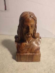 Wood Carved Jesus Head
