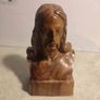 Wood Carved Jesus Head Image 7