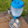 Hand made solid timber mud kitchen with stool with accessories Image 3