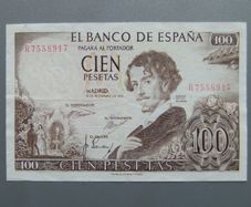 Spain Cien Pesetas 1965