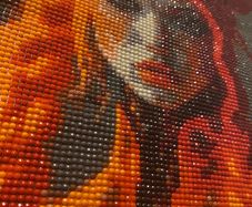 Gem art of orange haired woman