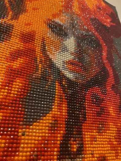 Gem art of orange haired woman