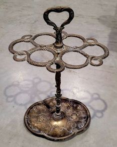 Art noveau brass umbrella stand