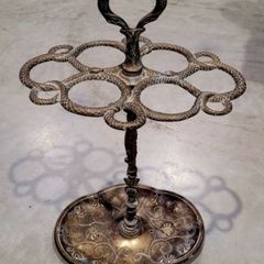 Art noveau brass umbrella stand