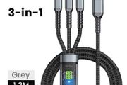 3-in-1 5A USB To Type-C Micro Charger Cable For iPhone 14 13 Samsung Xiaomi Huawei iPhone 14 13