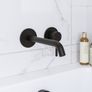 Black Wall Mounted Bath Mixer Tap - Arissa Image 2