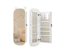 Wall Cabinet with Mirror  curved corners