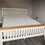 King sized solid timber bed frame and mattress Image 6