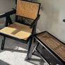 Rattan Chair & matching bench Image 2