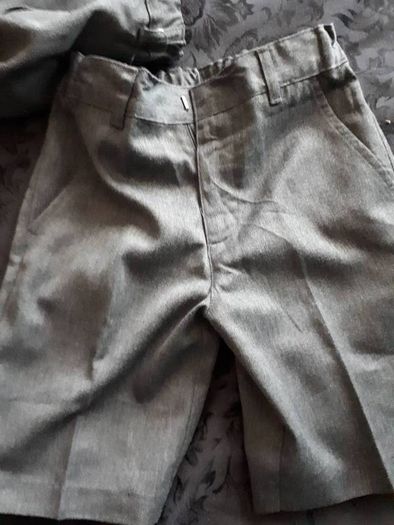 Grey short leg school trousers x 2