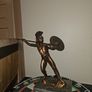 Sculpture W/Spear & Shield Leonidas vintage Image 2