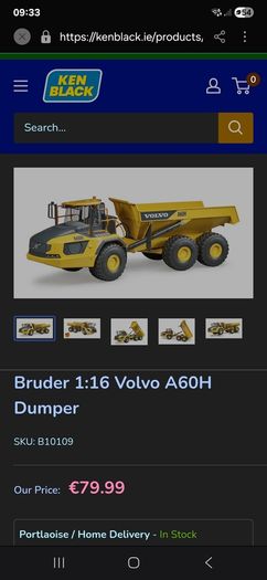 Volvo dump truck