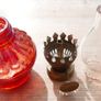 Vintage Miniature Red Oil Lamp Image 5