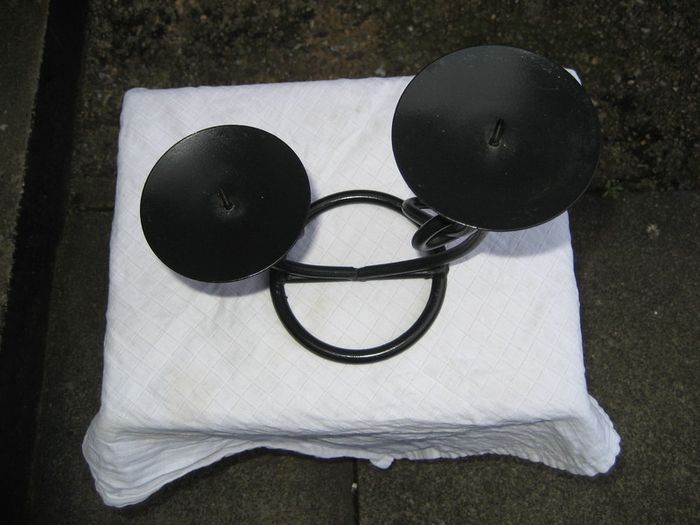 Wrought Iron Candle Holder.