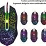 Multiple Color Rainbow LED Backlit Mechanical Feeling USB Wired Gaming Keyboard and Mouse Combo for Working or Games Image 7