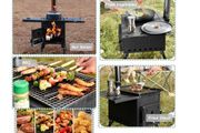 Camping Stove, Tent Stove for Camping, Cast Iron Outdoor Stove, Portable Wood Stove, Tent Stove, Hot Tent Stove, Wood Stove (Size: Large)