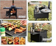 Camping Stove, Tent Stove for Camping, Cast Iron Outdoor Stove, Portable Wood Stove, Tent Stove, Hot Tent Stove, Wood Stove (Size: Large)