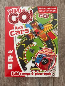 Bookoli Wind and Go! Race Cars with Jigsaw Track Set