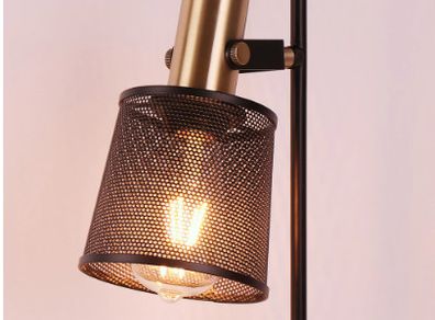 Modern vintage USB charging desk lamp metal mesh cover adjustable table light living room bedroom work study office