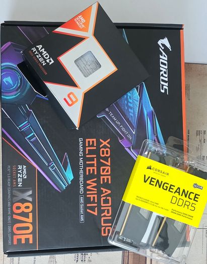 Pro gaming upgrade ryzen9 9950x3d 96gb ram Aorus elite x870