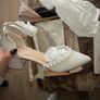 Linzi Swan Bridal Satin Pearl Heels UK Size 8 Image 2