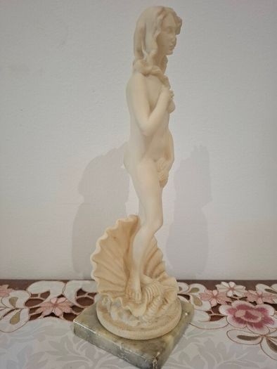 Venus / Aphrodite Rising from Shell Statue (Marble Base)