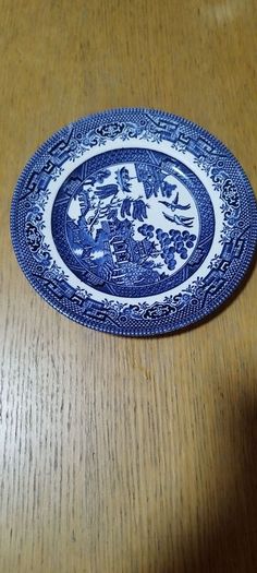 Blue and white