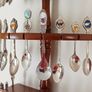 Souvenir spoons on 3-tier wall-mounted souvenir spoon display rack   36spoons Image 6