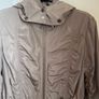 Dutch Brand Yaya Coat Jacket Ladies. Medium. Sage Green / Khaki. Satin Finish.  Detachable hood. Excellent. Proceeds To Medecins Sans Frontieres. Image 3