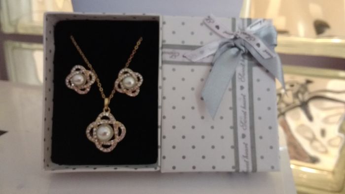 Gold Plated Pendant & Earrings Set