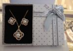 Gold Plated Pendant & Earrings Set
