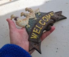 Vintage cast iron Duck wall hook