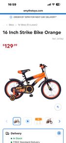 Looks brand new complete with its stabilisers. Used half a dozen times. Priced to sell.