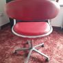 Red Leather Swivel Chair/s Image 7