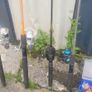 4x fishing rods and box of tackle Image 2