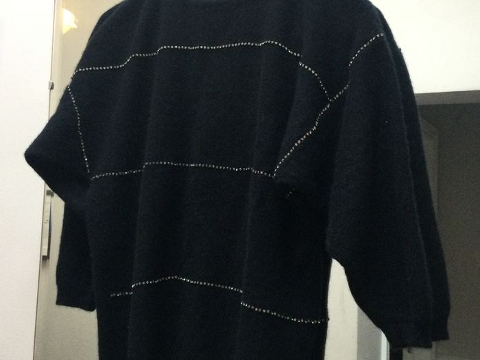 Chaus Rhinestone and Angora Designer Sweater  Size 12