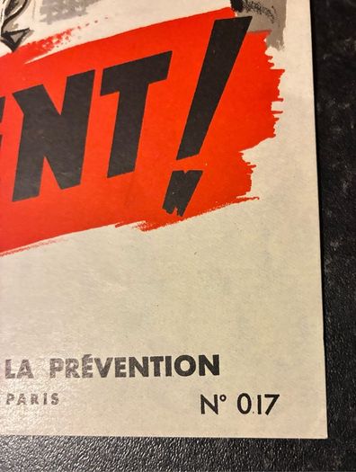 Original 1950's French Industrial Safety Poster