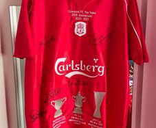 liverpool signed shirt