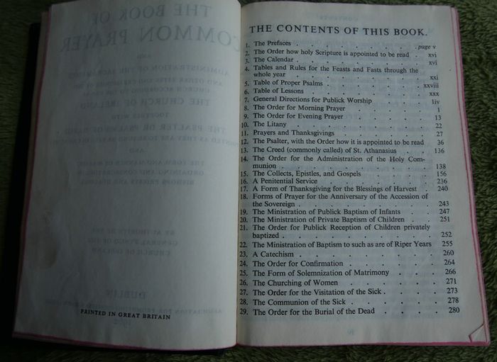 The Book of Common Prayer Dublin 1962