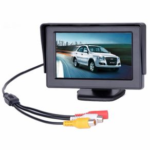 4.3 inch TFT LCD Car Monitor Car Reverse Parking monitor with 2 video input for Rear view Camera DVD