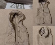 Zara Kids Faux Fur Reversible Gilet Jacket