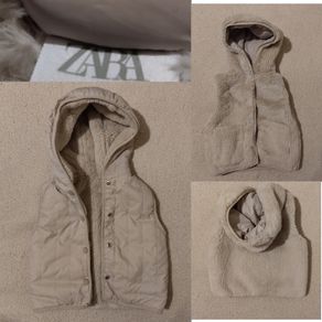 Zara Kids Faux Fur Reversible Gilet Jacket