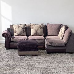 Corner sofa +footstool