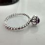 Pandora Style Birthstone Ring Image 4