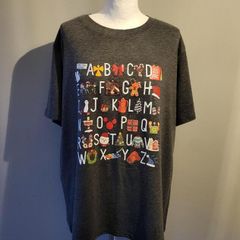 Charcoal grey Xmas alphabet t-shirt, Size 2XL / UK20, Brand new