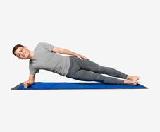 Blue yoga towel - 60x170 cm
